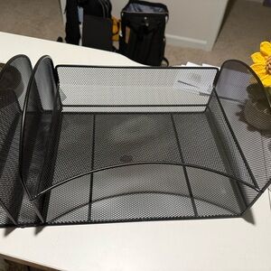 Black Mesh Desk Organizer